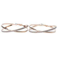Cross Hoop Earrings Women Girls Elegant Round Earrings SM6