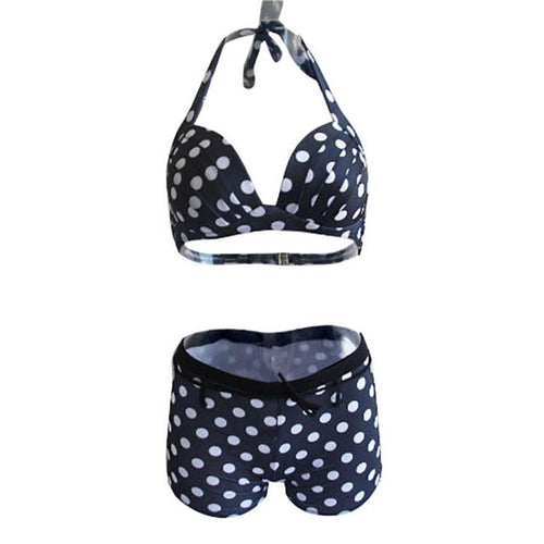 Crossed Top Sext Bra Print Dot Halter Bra Pkus Size 3XL Women Summer Beach Swimsuit Crop Tops Bralette Bra Bikini Bottoms#0521 SM6