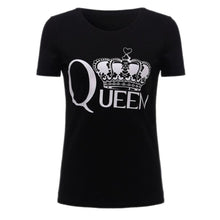 Crown Print Queen letter print t shirts short sleeve tshirt ladies fitness harajuku white black top tees SM6