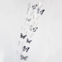 Crystal 18Pcs 3D Butterflies DIY home decor wall stickers for kids room Christmas party decoration kitchen refrigerator decal SM6