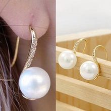 Crystal Pearl Earrings For Women Gift Zinc Alloy Faux Pearl Earring Jewelry Earrings Valentine's Day SM6