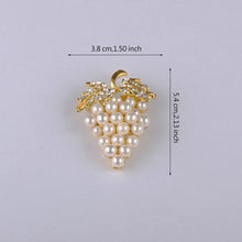Crystal Rhinestone Flower For Wedding Bridal Dresses Clip Scarf Buckle Pins Grapes Brooches Rose Gold Plated Pearl Brooch S SM6