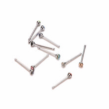 Crystal Rhinestone Nose Ring Bone Stud Surgical Steel Body Piercing Jewelry 10Pcs Body Jewelry Indian style SM6