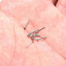 Crystal Rhinestone Nose Ring Bone Stud Surgical Steel Body Piercing Jewelry 10Pcs Body Jewelry Indian style SM6