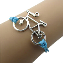 Cuff Bangle Women Jewelry Vintage Leather Rope Bicycle Charm Bracelets Personalized H made Rope Chain Bike Wrap Bracelet SM6