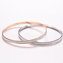 Cuff Bling Lady Gift Bracelets Bangles Trendy Women's Charm Double circle matte Bangle Wristb  Bracelet SM6