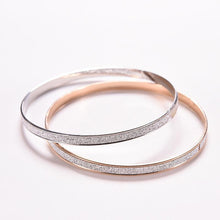 Cuff Bling Lady Gift Bracelets Bangles Trendy Women's Charm Double circle matte Bangle Wristb  Bracelet SM6