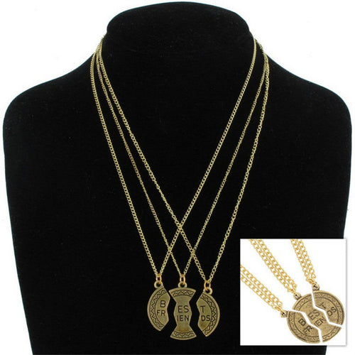 Custom Personalized BFF Best Friend Jewelry puzzle necklace Jewelry  3Pcs Family Tree necklace SM6