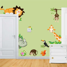 Cute Animal Live in Your Home DIY Wall Stickers/ Home Decor Jungle Forest Theme Wallpaper Gifts for Kids Room Decor Sticker SM6