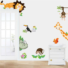 Cute Animal Live in Your Home DIY Wall Stickers/ Home Decor Jungle Forest Theme Wallpaper Gifts for Kids Room Decor Sticker SM6