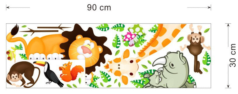 Cute Animal Live in Your Home DIY Wall Stickers/ Home Decor Jungle Forest Theme Wallpaper Gifts for Kids Room Decor Sticker SM6