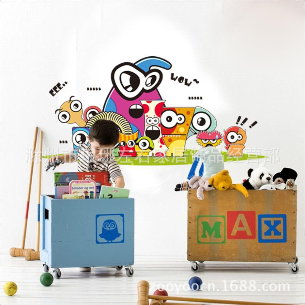 Cute Animales Children Room Wall Stickers Home Decor Decoration For Kids Rooms Removable waterproof SM6