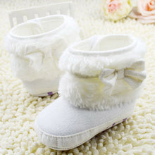 Cute Baby Girls Boy First Walkers Toddler Shoes Bootulti-color Dot Bow Children's Shoes Soft Sole Warm Shoe SM6