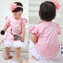 Cute Baby Girls Elephant Pattern Ruffle Dresses One Piece Dress PY SM6