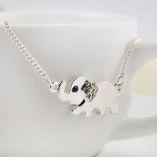 Cute Elephant Family Stroll Design Women Charming Crystal Chain Necklace Chocker necklace  SM6