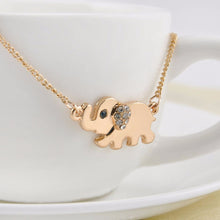 Cute Elephant Family Stroll Design Women Charming Crystal Chain Necklace Chocker necklace  SM6