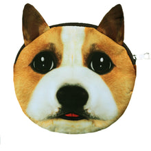 Cute Women Crossbody Bag Dog Face Head Animal Print Zipper Closure Small Shoulder Chain Bag Handbag SM6