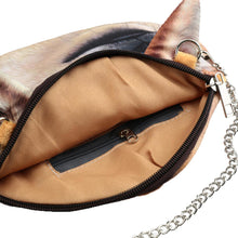 Cute Women Crossbody Bag Dog Face Head Animal Print Zipper Closure Small Shoulder Chain Bag Handbag SM6