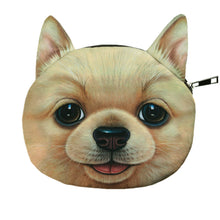 Cute Women Crossbody Bag Dog Face Head Animal Print Zipper Closure Small Shoulder Chain Bag Handbag SM6