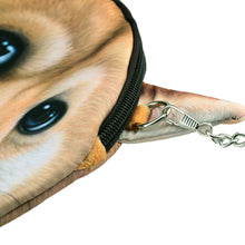 Cute Women Crossbody Bag Dog Face Head Animal Print Zipper Closure Small Shoulder Chain Bag Handbag SM6