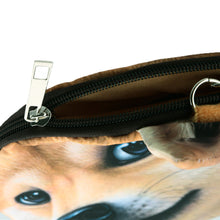 Cute Women Crossbody Bag Dog Face Head Animal Print Zipper Closure Small Shoulder Chain Bag Handbag SM6