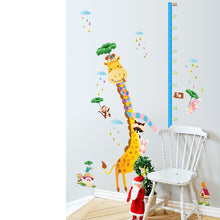 Cute Giraffe Height Chart Wall Sticker For Kids Rooms home Decor Cartoon Monkey Height Ruler Decals Wall Art Sticker Poster SM6