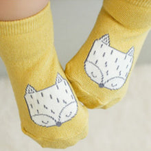 Cute Kids Animal Infant Baby Fox Printed Cotton Knee Socks Anti-slip Stockings 0-4Y Y2 SM6
