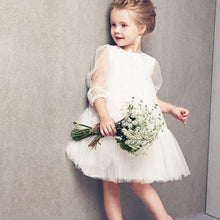 Cute Kids Baby Girls White Short Sleeve Princess Guaze Dress 2-7Years Y2 SM6