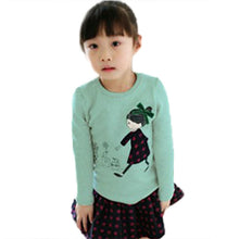 Cute Kids Baby Toddler Girls Tops Crewneck Long Sleeve Shirt Cotton T-Shirt 2-7YSM6