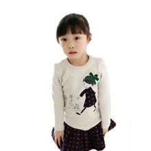 Cute Kids Baby Toddler Girls Tops Crewneck Long Sleeve Shirt Cotton T-Shirt 2-7YSM6