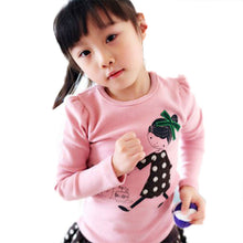 Cute Kids Baby Toddler Girls Tops Crewneck Long Sleeve Shirt Cotton T-Shirt 2-7YSM6