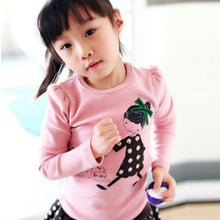 Cute Kids Baby Toddler Girls Tops Crewneck Long Sleeve Shirt Cotton T-Shirt 2-7YSM6