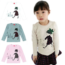 Cute Kids Baby Toddler Girls Tops Crewneck Long Sleeve Shirt Cotton T-Shirt 2-7YSM6