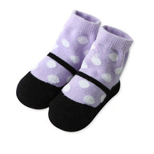 Cute Kids Baby Warm Socks born Polka Dot Socks Dress shoes Pattern Size 0-2T SM6