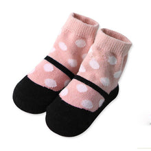 Cute Kids Baby Warm Socks born Polka Dot Socks Dress shoes Pattern Size 0-2T SM6