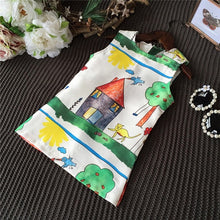 Cute Kids Toddler Girls Print Princess Dress Child Sleeveless Clothes Dresses SM6