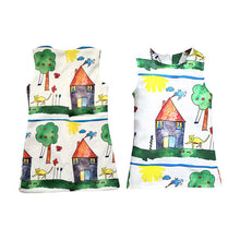 Cute Kids Toddler Girls Print Princess Dress Child Sleeveless Clothes Dresses SM6