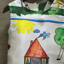 Cute Kids Toddler Girls Print Princess Dress Child Sleeveless Clothes Dresses SM6