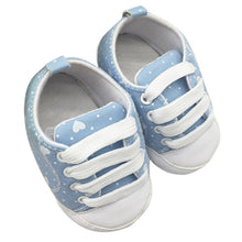 Cute Love Polka Dot Print Crib Shoes Boys Girls Laces Up Anti-Slip Sneaker SM6