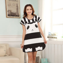 Cute Nightgowns Women Casual Cartoon Nightwear Sleepwear Short Sleeve Sleep Dress SM6