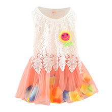 Cute Princess Baby Girls Sleeveless Floral Tutu Tulle Cotton Dress for 0-4Y SM6