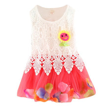 Cute Princess Baby Girls Sleeveless Floral Tutu Tulle Cotton Dress for 0-4Y SM6