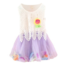 Cute Princess Baby Girls Sleeveless Floral Tutu Tulle Cotton Dress for 0-4Y SM6