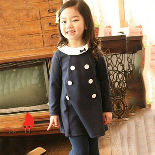 Cute Toddler Baby Girls Kids Dress Top Long Sleeve 2-7 Year Party One Piece Dresses SM6