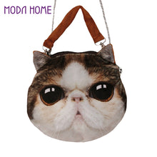 Cute Women Crossbody Bag Animal Cat Dog Head Print Handbag Zipper Mini Shoulder Bag Bolsos Women Totes Bag SM6