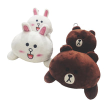 Cute Women Girls Crossbody Bag Kawaii Cartoon Rabbit Bear Bag Furry Doll Toy Shoulder Messenger Bag BrownWhite Mobile Phone Bag SM6