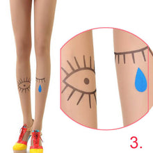 Cute Women Sexy Transparent Silk Stocking Tattoo Pantyhose Woman Leggings SM6