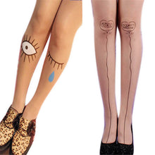 Cute Women Sexy Transparent Silk Stocking Tattoo Pantyhose Woman Leggings SM6