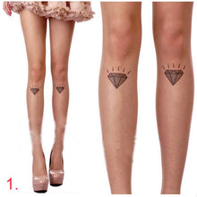 Cute Women Sexy Transparent Silk Stocking Tattoo Pantyhose Woman Leggings SM6