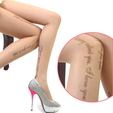 Cute Women Sexy Transparent Silk Stocking Tattoo Pantyhose Woman Leggings SM6
